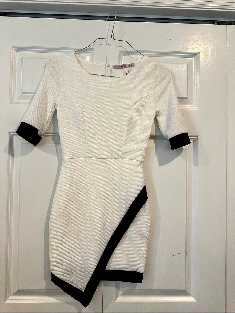 NWT Carolina Williamson Day & Night Dress Color Block Mini Dress Size Small